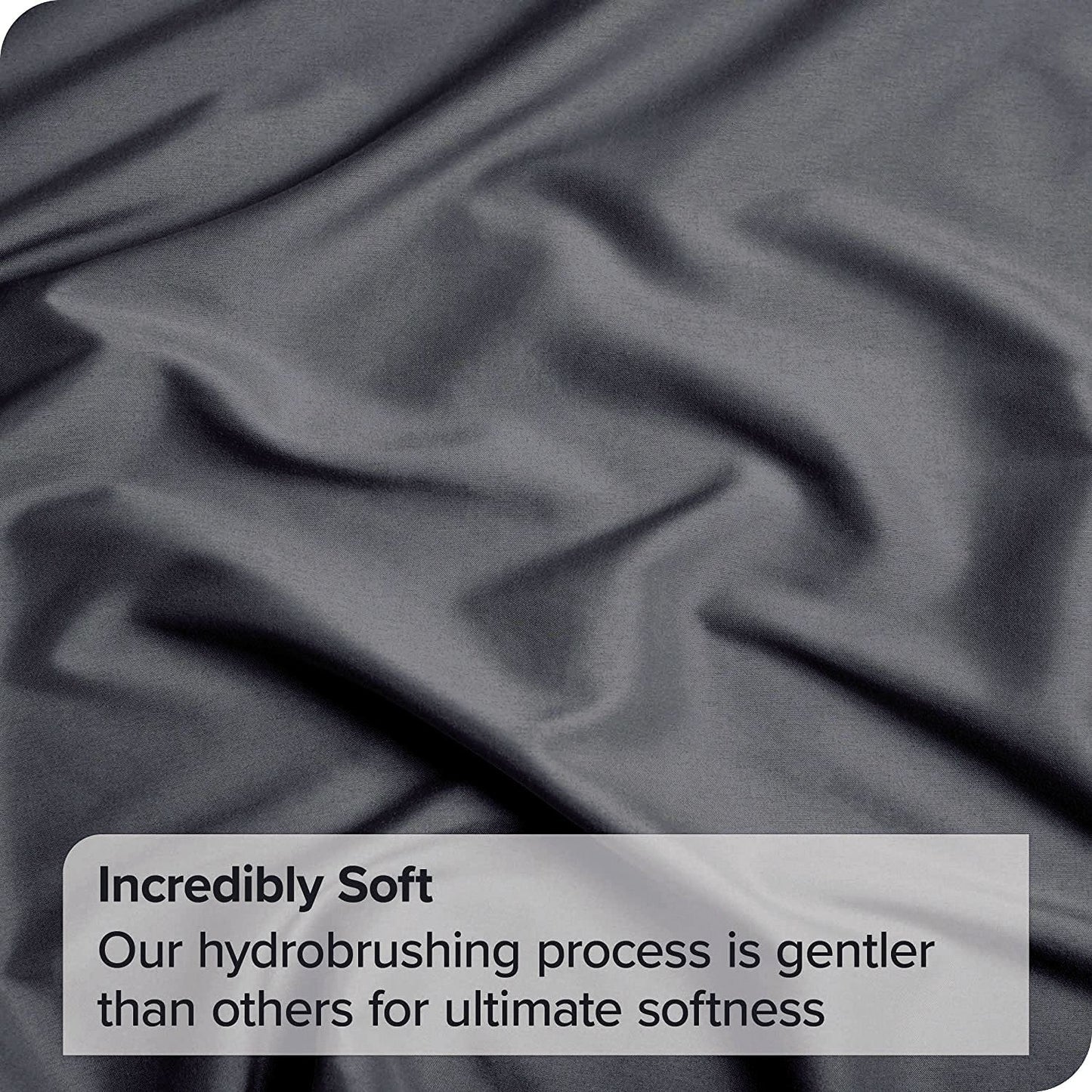 4 Piece Bed Sheet Set- Bedding Sheets & Pillowcases -Breathable Bedding - Wrinkle, Fade, Stain Resistant-Deep Pocket Flat Fitted Bed Sheet Set(Dark gray,Queen)