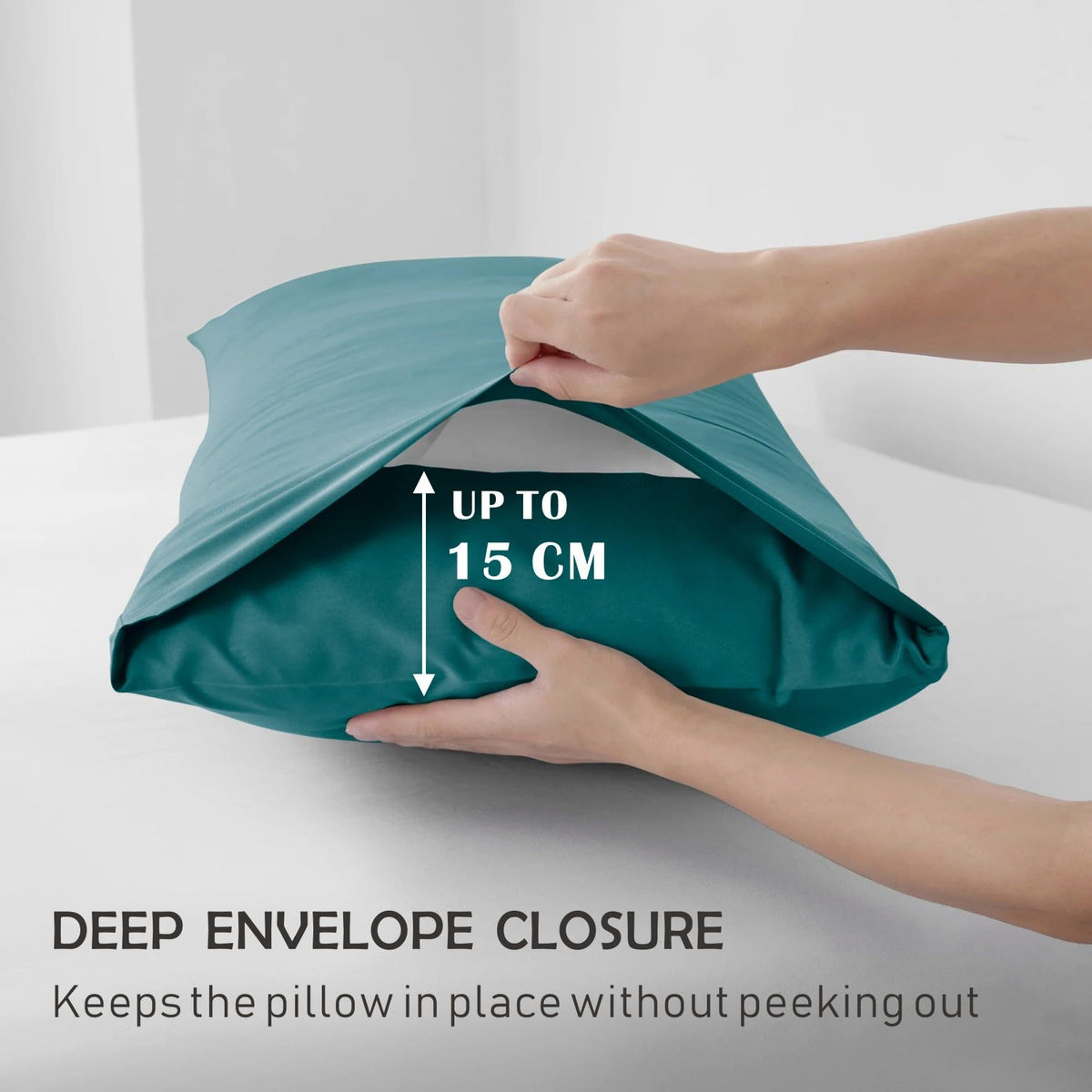 2 Piece Fitted Sheet Set- Fitted Sheet & Pillowcases -Breathable Bedding - Wrinkle, Fade, Stain Resistant- 40cm Deep Pocket Fitted Bed Sheet Set(Biscay blue,Single)