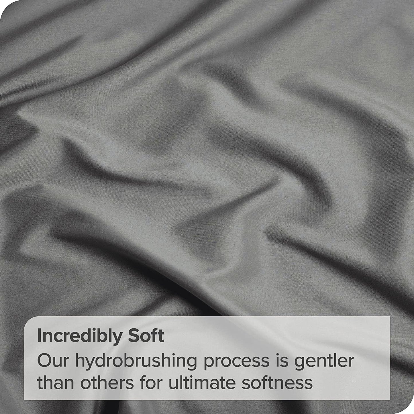 3 Piece Bed Sheet Set- Bedding Sheets & Pillowcases -Breathable Bedding - Wrinkle, Fade, Stain Resistant-Deep Pocket Flat Fitted Bed Sheet Set(Grey,Single)