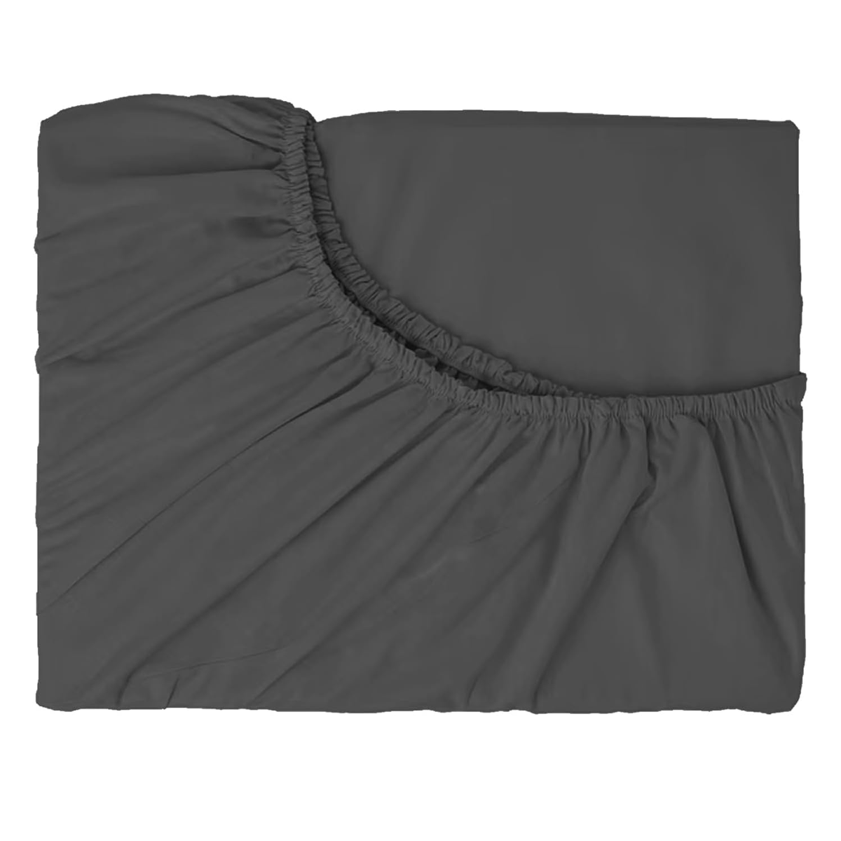 Hotel Quality Fitted Sheet - 1 Piece Fitted Sheet  -Breathable Bedding - Wrinkle, Fade, Stain Resistant- 16inch/40cm Deep Pocket Fitted Bed Sheet-Wrinkle and Fade Resistant,(Dark gray,Single)
