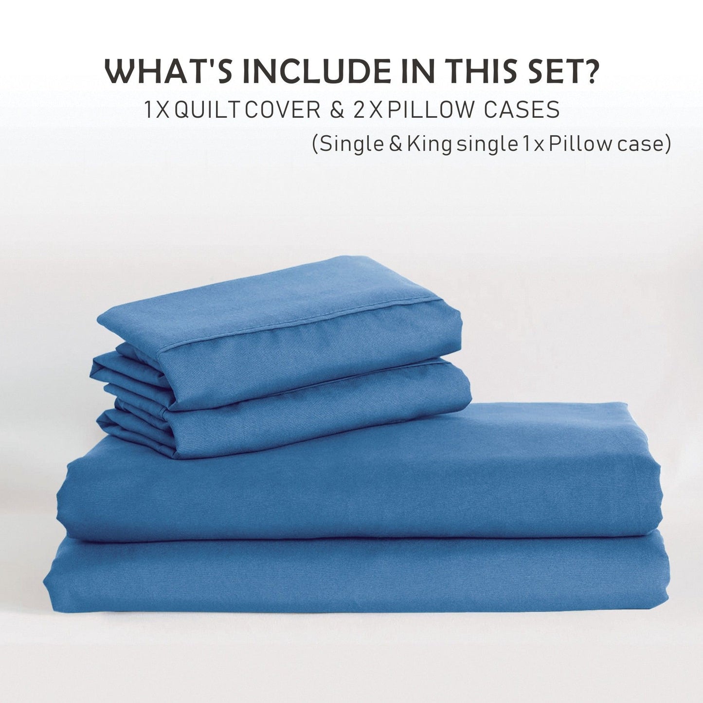 3 Piece Hotel Soft Microfiber Quilt Cover Set-2000TC Duvet/Donna Cover Set & Pillowcases -1 Quilt Cover Zipper Closure & 1 x Pillowcases-Breathable Bedding - Wrinkle, Fade, Stain Resistant(Ocean,Super King)