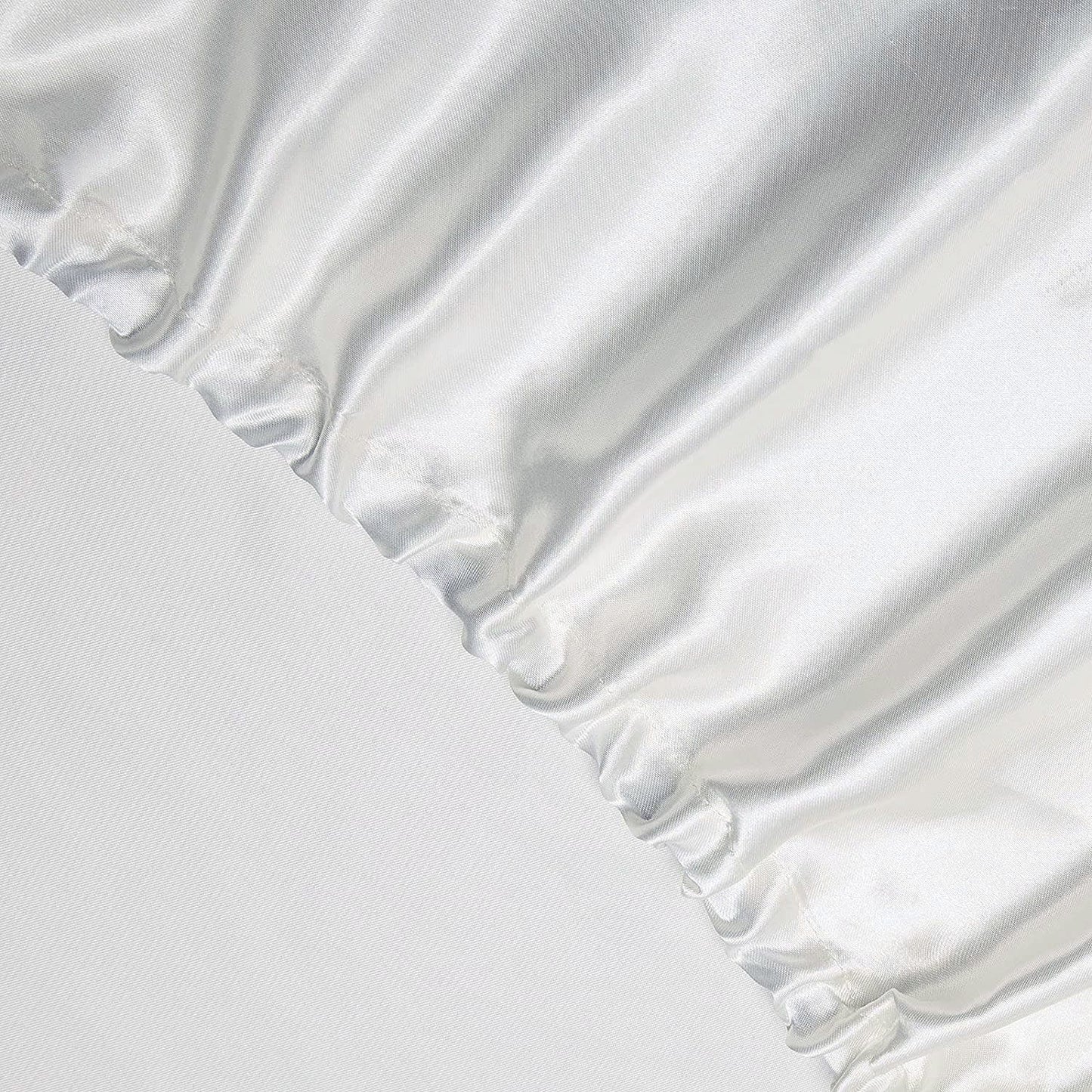 Art Silk Satin Sheet Set Hotel 3 Pieces Fitted/Flat Sheet Bedding Set-Luxury Soft Silky Sheets for Hair and Skin, Similar to Silk Bed Sheets Set 3 Pieces(King Single,White)