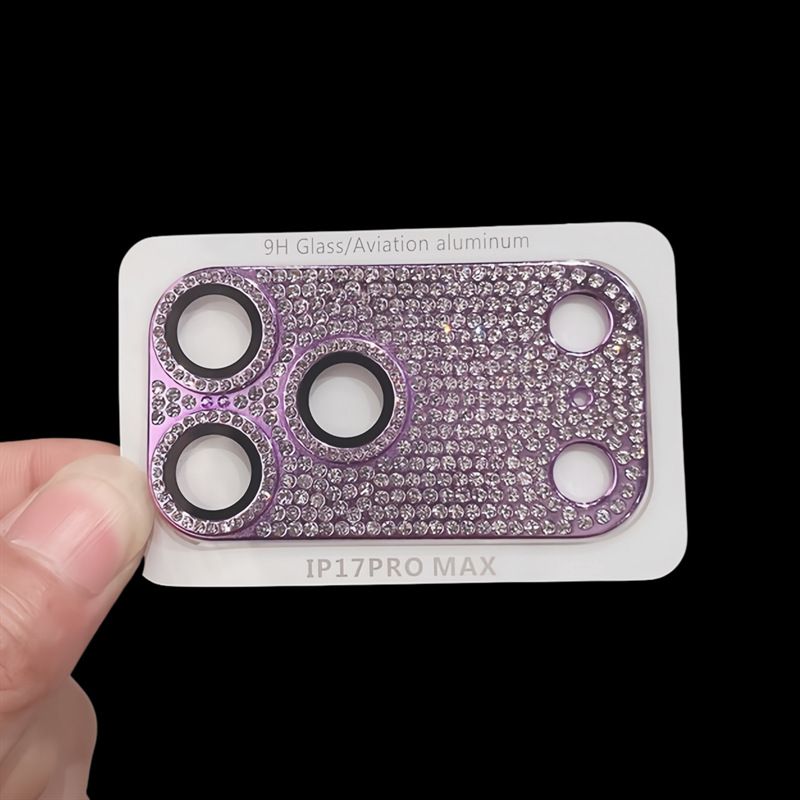 Yixi Camera Lens Protector iPhone 17Pro Frosted HD Full diamond armor lens film [gold] iphone 14promax