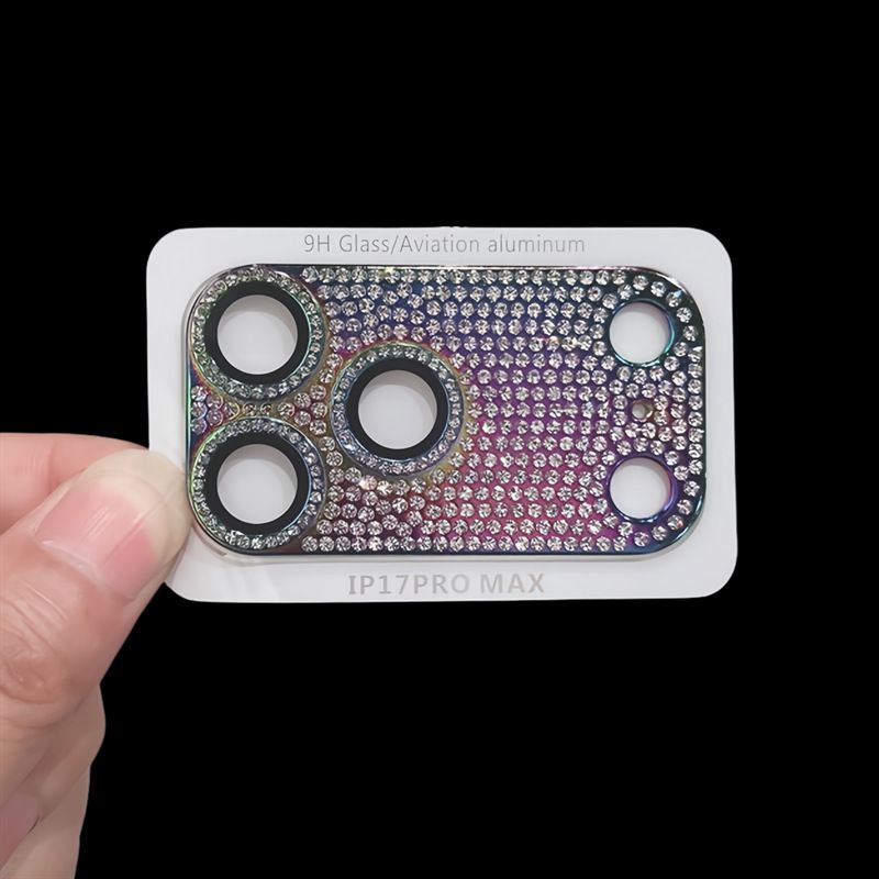 Yixi Camera Lens Protector iPhone 17Pro Frosted HD Full diamond armor lens film [gold] iphone 14promax