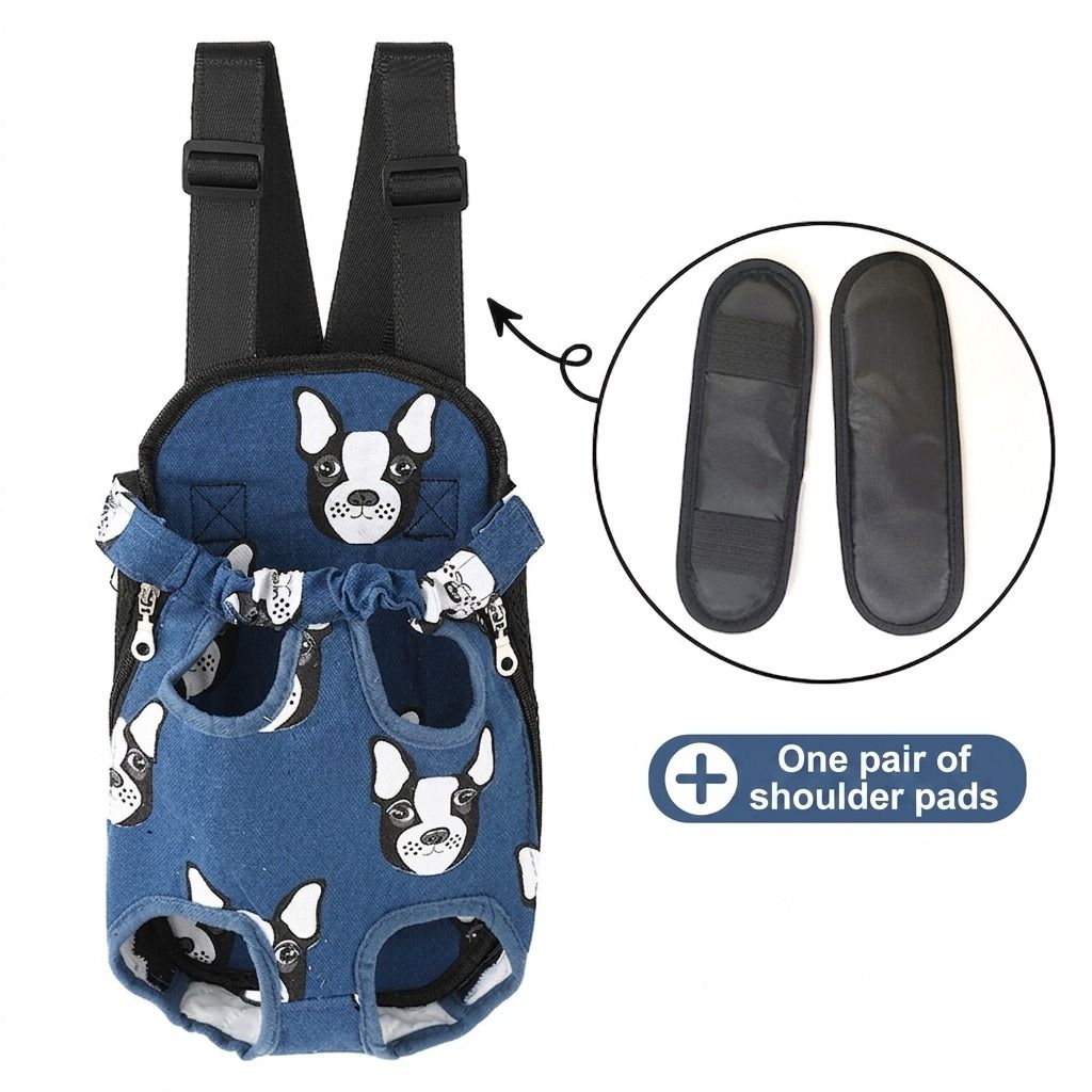 Portable Pet Front Chest Backpack for Small Dogs and Cats – Hands-Free Travel Carrier with Adjustable Straps, Breathable Mesh, and Padded Shoulder Pads for Comfortable Outdoor Adventures (S, Beige)