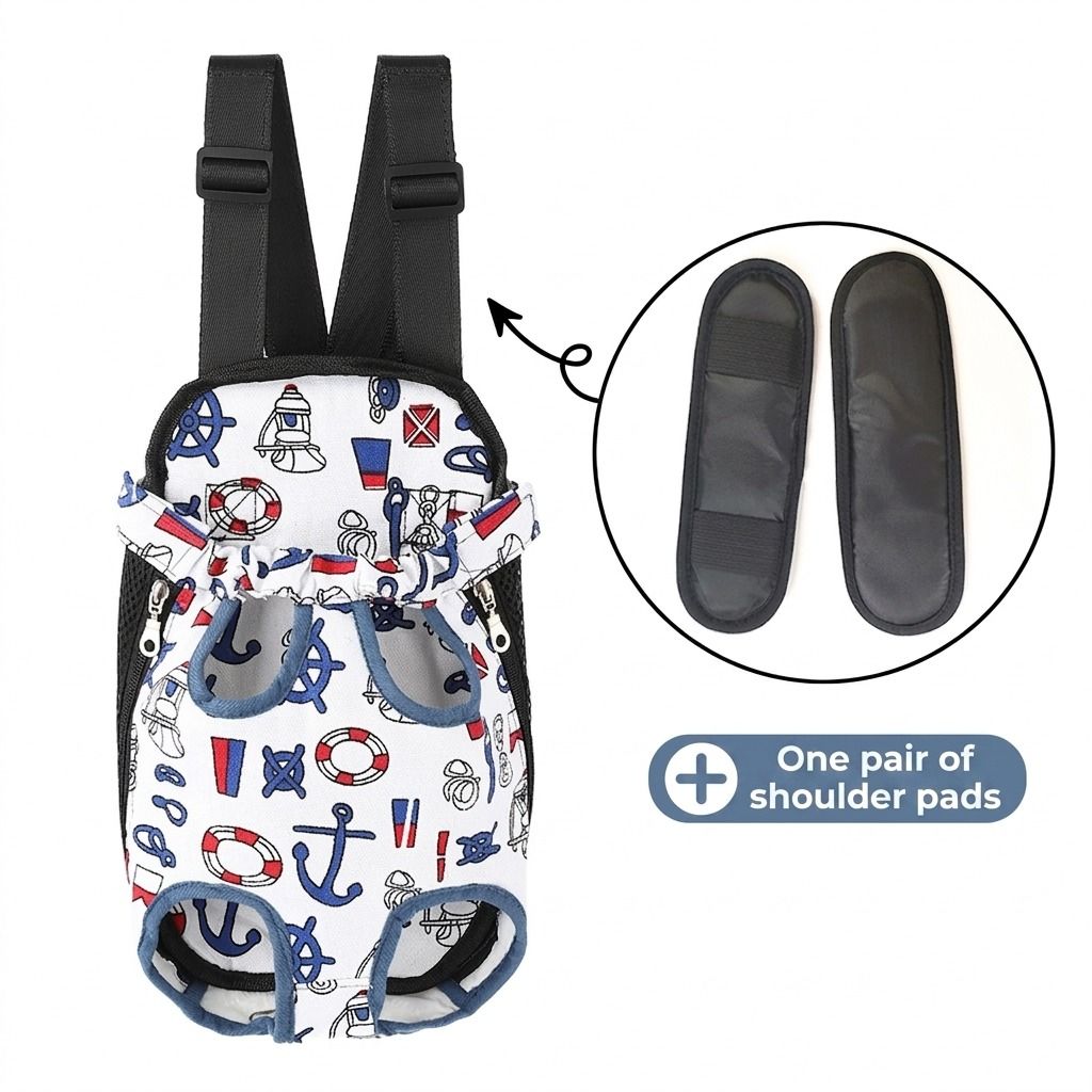 Portable Pet Front Chest Backpack for Small Dogs and Cats – Hands-Free Travel Carrier with Adjustable Straps, Breathable Mesh, and Padded Shoulder Pads for Comfortable Outdoor Adventures (S, Leopardprint)
