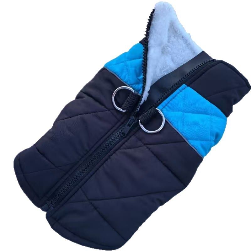 Winter Pet Dog Padded Vest with Waterproof Shell, Warm Fleece Lining, and Leash Attachment Ring for Outdoor Cold Weather Walks (3XL, Red)