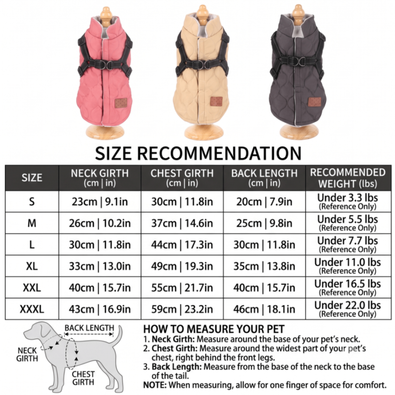 Premium Winter Dog Coat with Built-in Harness, Water-Resistant Puffer Vest for Small & Medium Breeds, Reflective Safety Straps, and Fleece Lining for Warmth and Outdoor Adventures (S, Beige)
