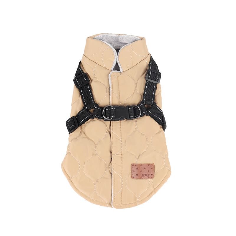 Premium Winter Dog Coat with Built-in Harness, Water-Resistant Puffer Vest for Small & Medium Breeds, Reflective Safety Straps, and Fleece Lining for Warmth and Outdoor Adventures (XL, Pink)