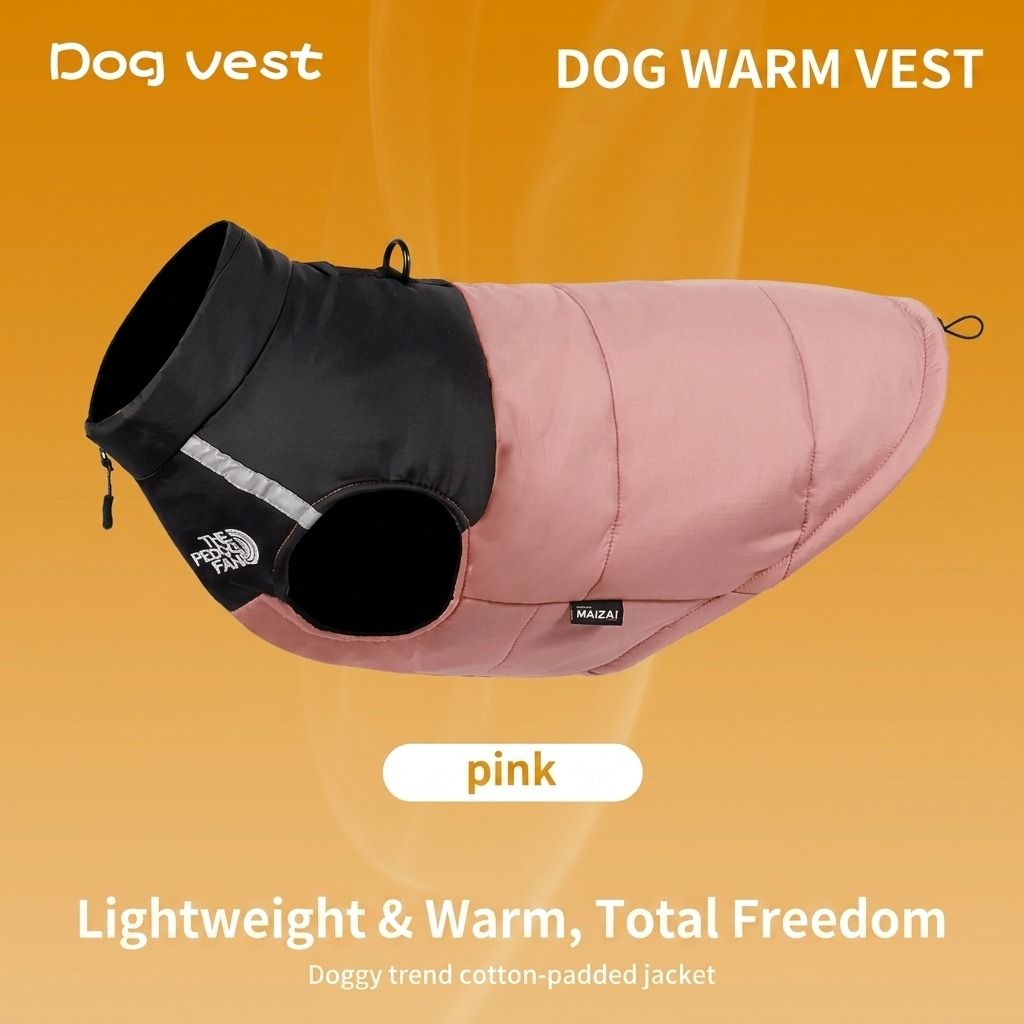 Keep Your Pup Cozy and Visible This Winter – Waterproof, Insulated Dog Coat with Reflective Strips, Front Zipper, D-Ring Leash Attachment, and Adjustable Fit for Daily Walks and Outdoor Adventures (M, Grey)