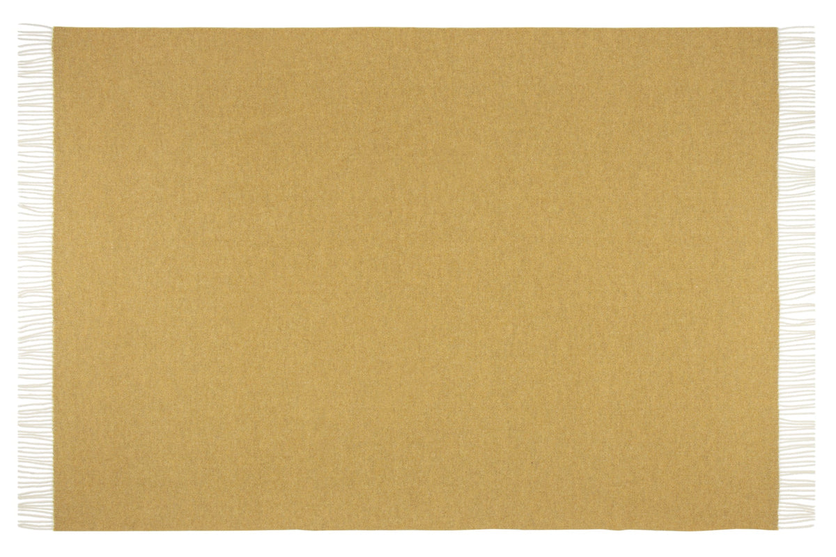 Hampton Throw - Merino Wool Blend - Ochre