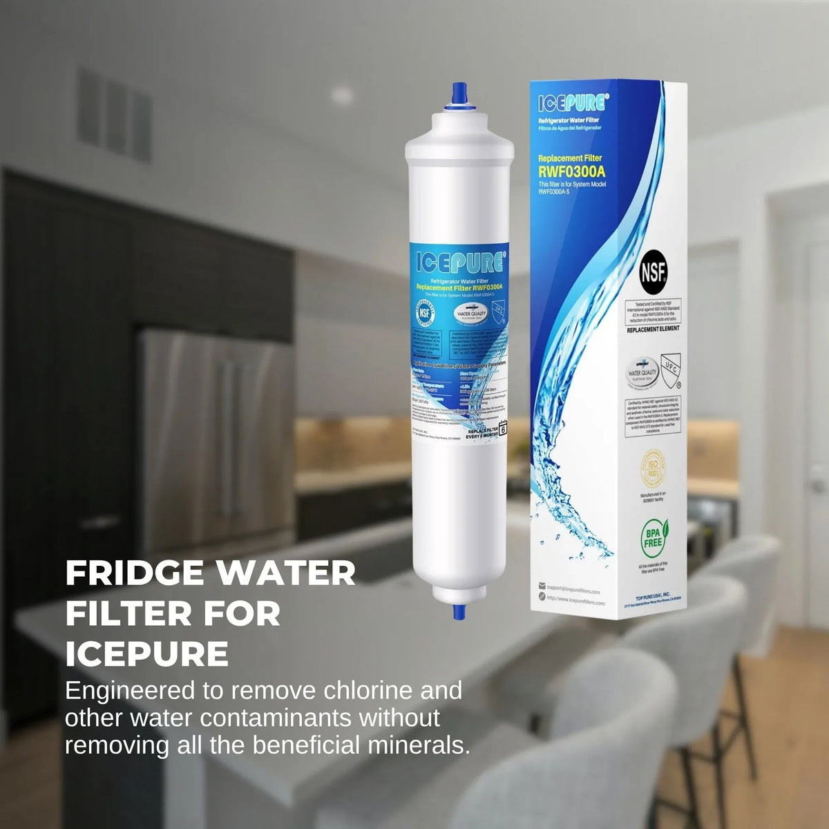 3 EXTERNAL FRIDGE WATER FILTER For BOSCH KENMORE FRIGIDAIRE WHIRLPOOL ELECTROLUX