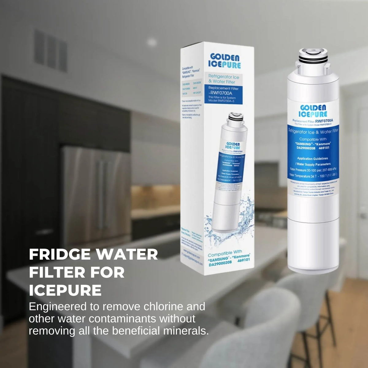 Fridge Water Filter Cartridge RFC0700A RWF0700A For Samsung DA9708006 Kenmore 469101