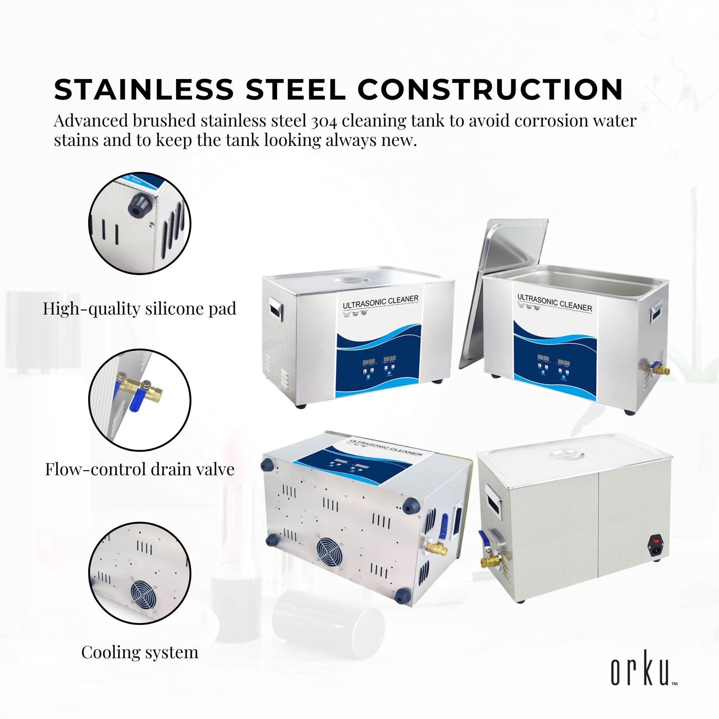 30L Digital Ultrasonic Cleaner Jewelry Ultra Sonic Bath Degas Parts Cleaning