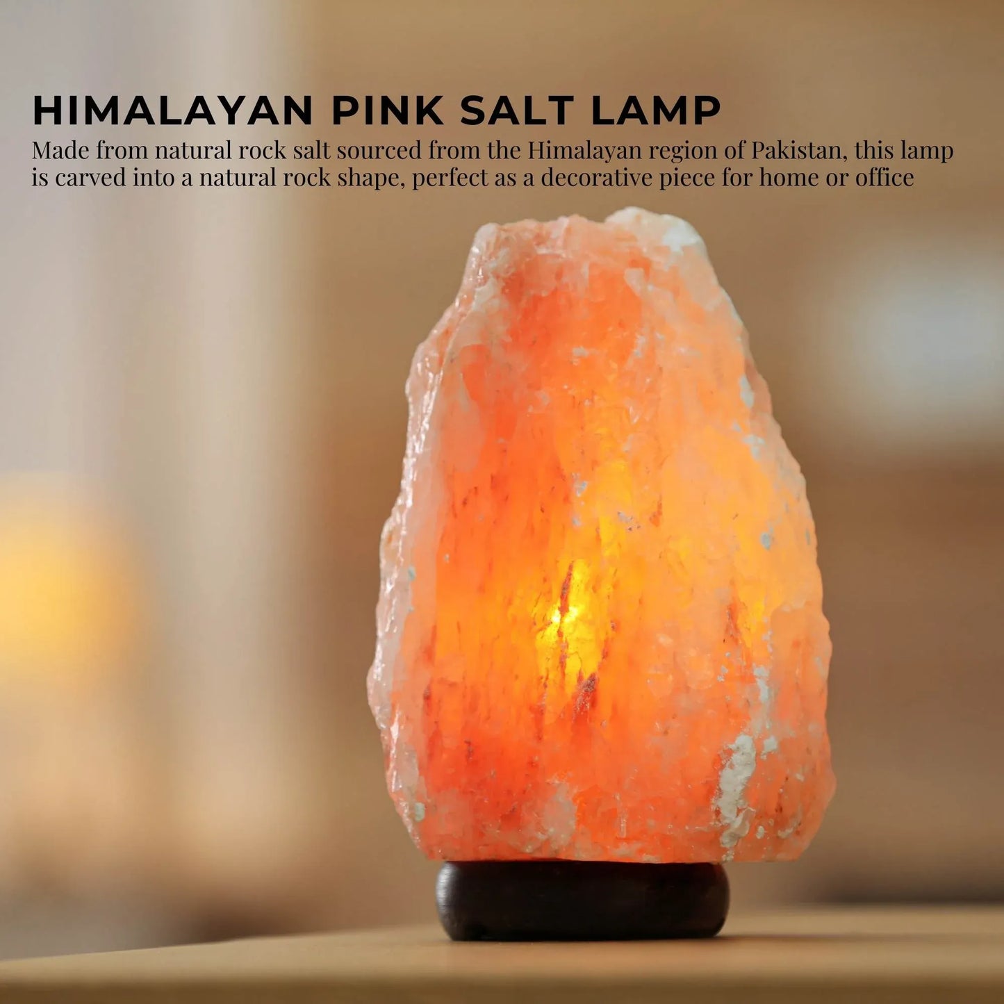 Orku 2-3 Kgs Himalayan Pink Salt Lamp - Natural Rock Shape Night Light