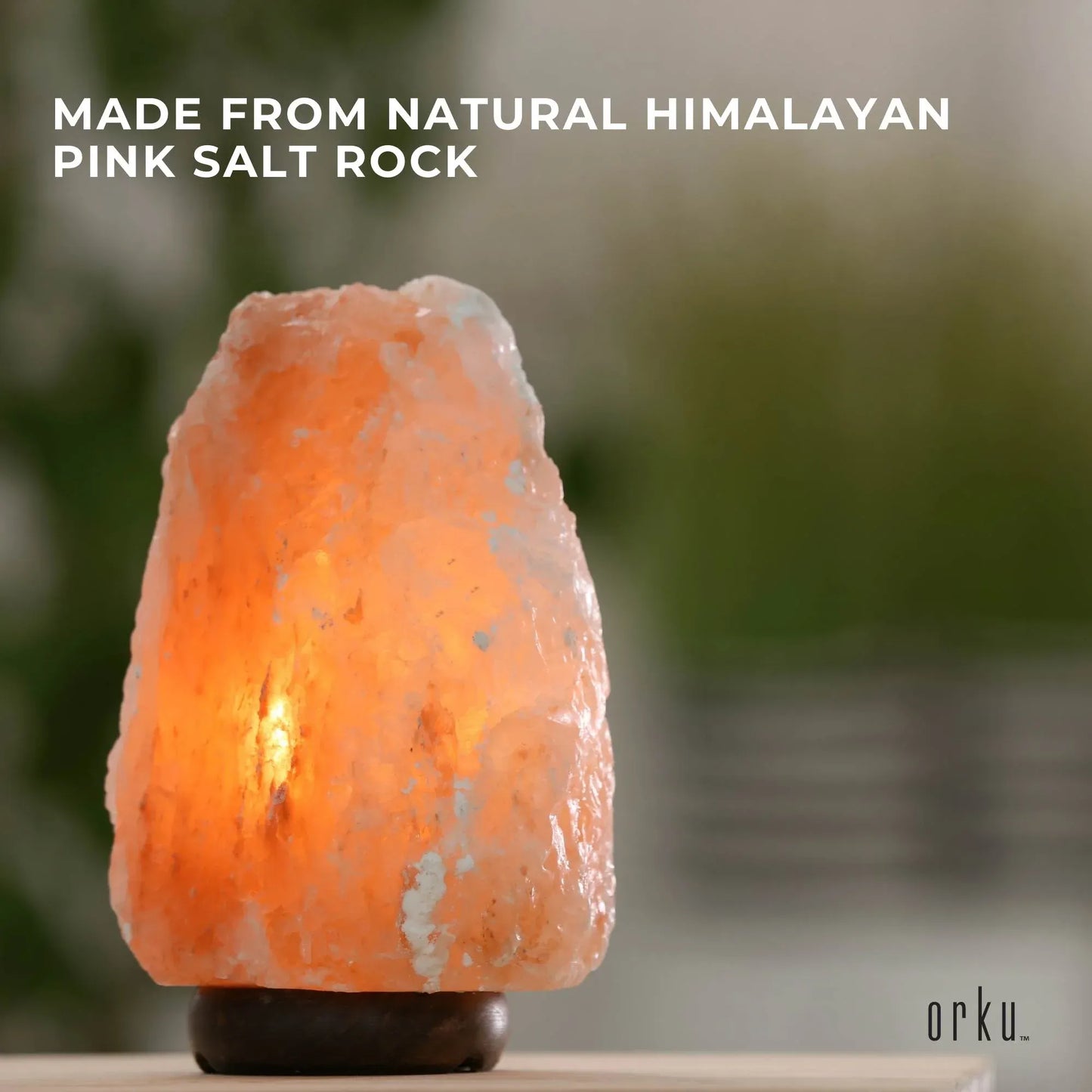 Orku 2-3 Kgs Himalayan Pink Salt Lamp - Natural Rock Shape Night Light
