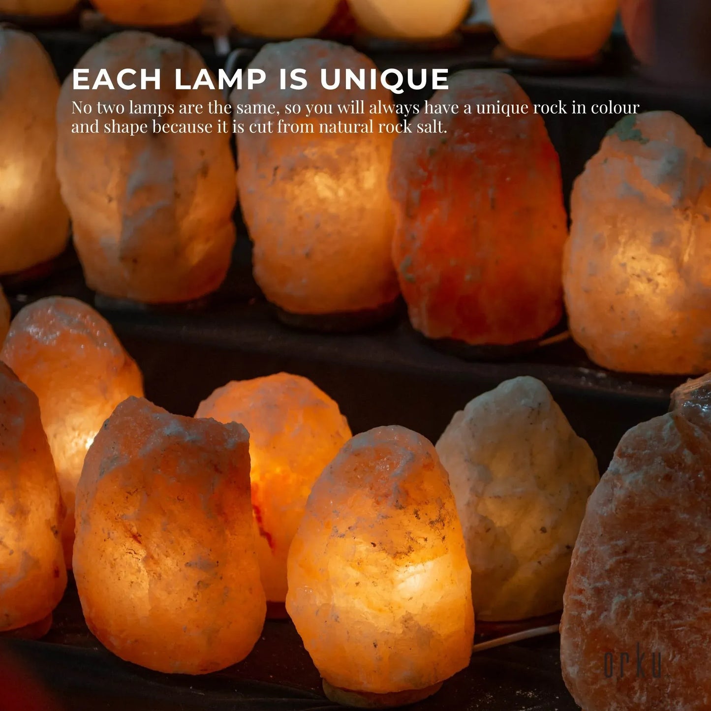 Orku 5Kgs Himalayan Pink Salt Lamp - X-Large Natural Rock Night Light