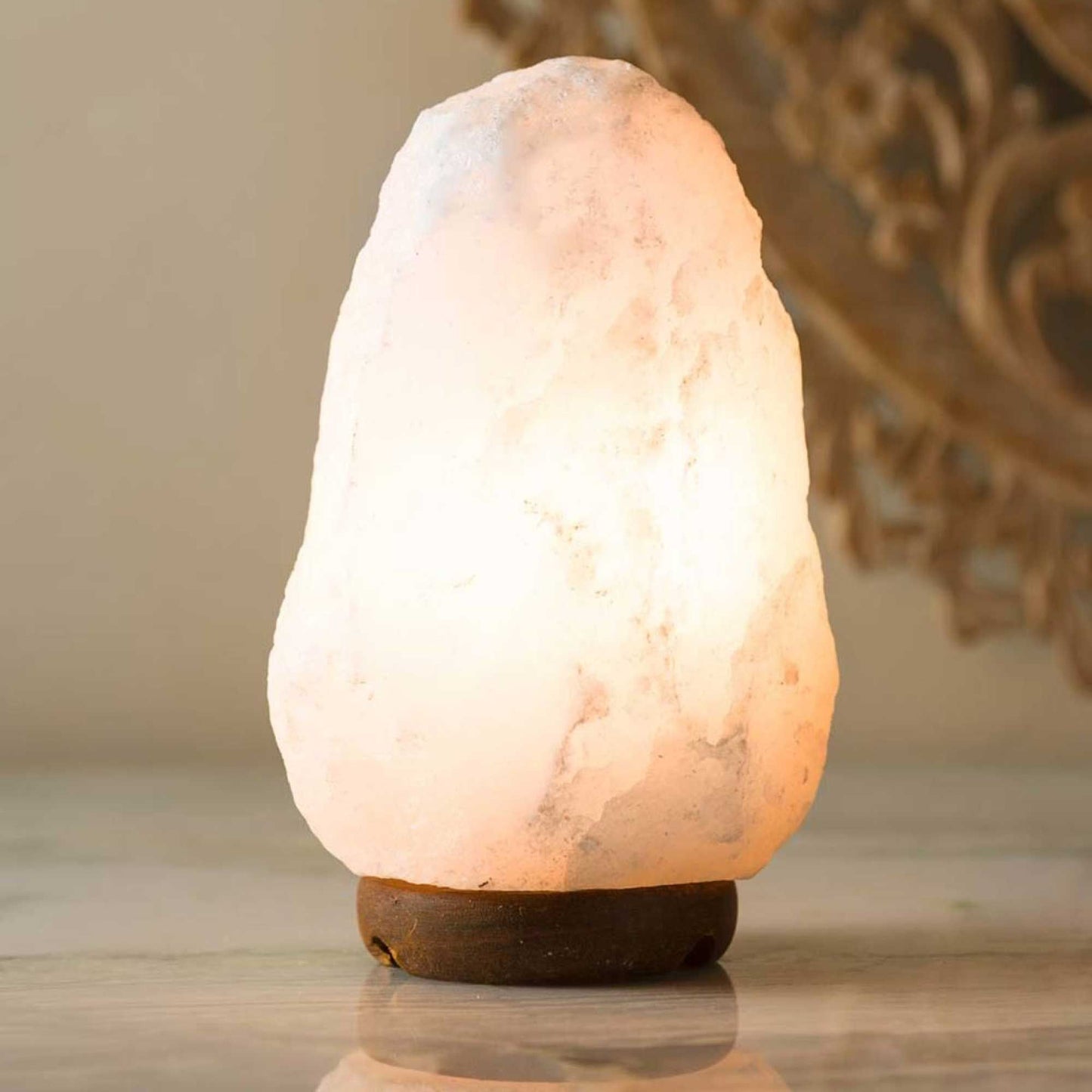 Orku 2-3Kg Himalayan White Salt Lamp - Natural Rock Shape Night Light
