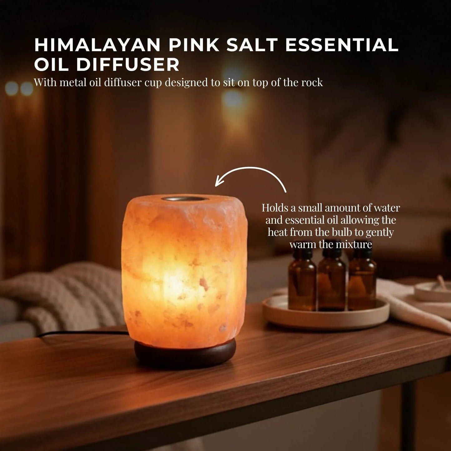 Orku 3-5kg Himalayan Pink Salt Aromatherapy Lamp - Essential Oil Diffuser