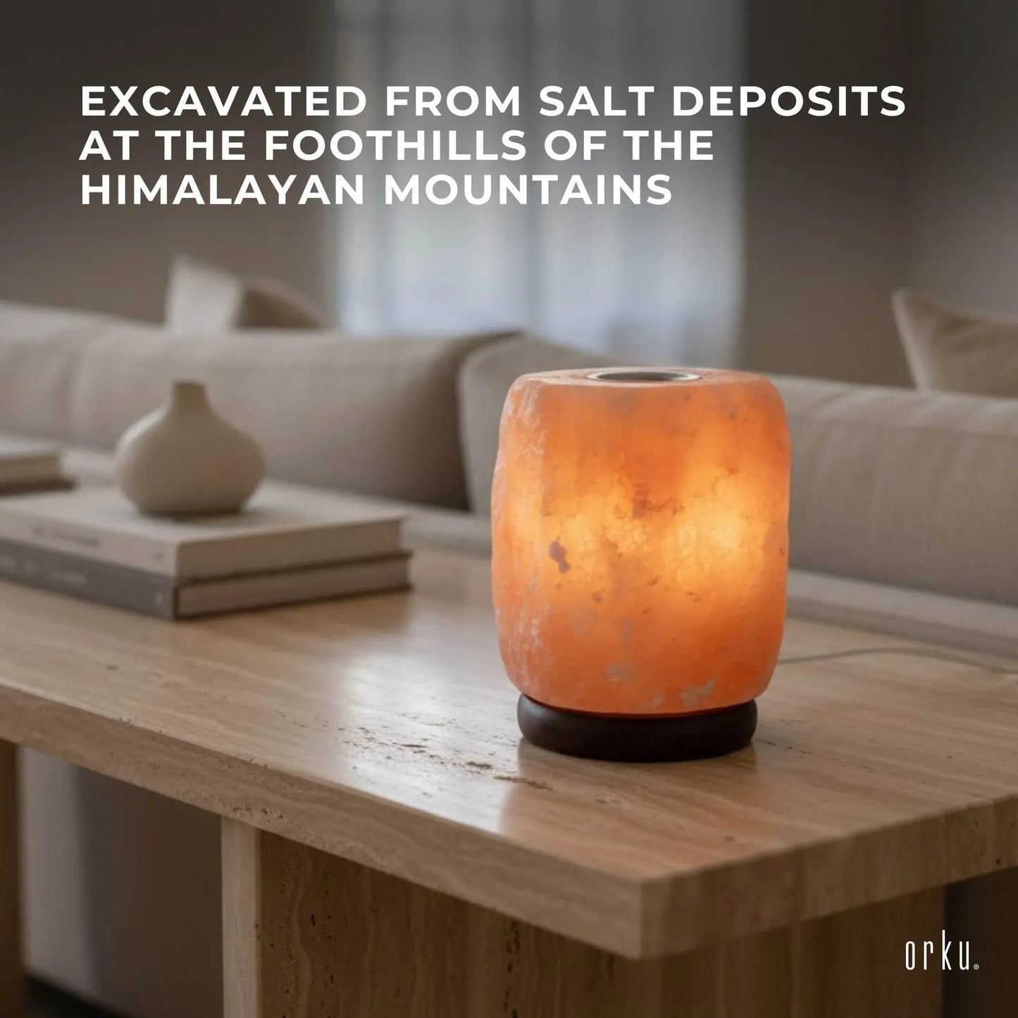 Orku 3-5kg Himalayan Pink Salt Aromatherapy Lamp - Essential Oil Diffuser