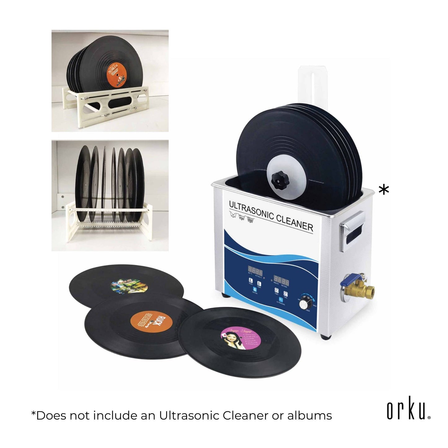 Vinyl Record Cleaning Stand Drying Rack For Ultrasonic Cleaner LP Disc Bracket