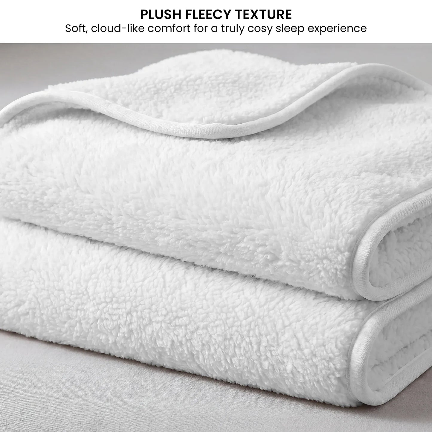 Laura Hill Queen Electric Heated Underlay Blanket Fleecy Fabric with Timer