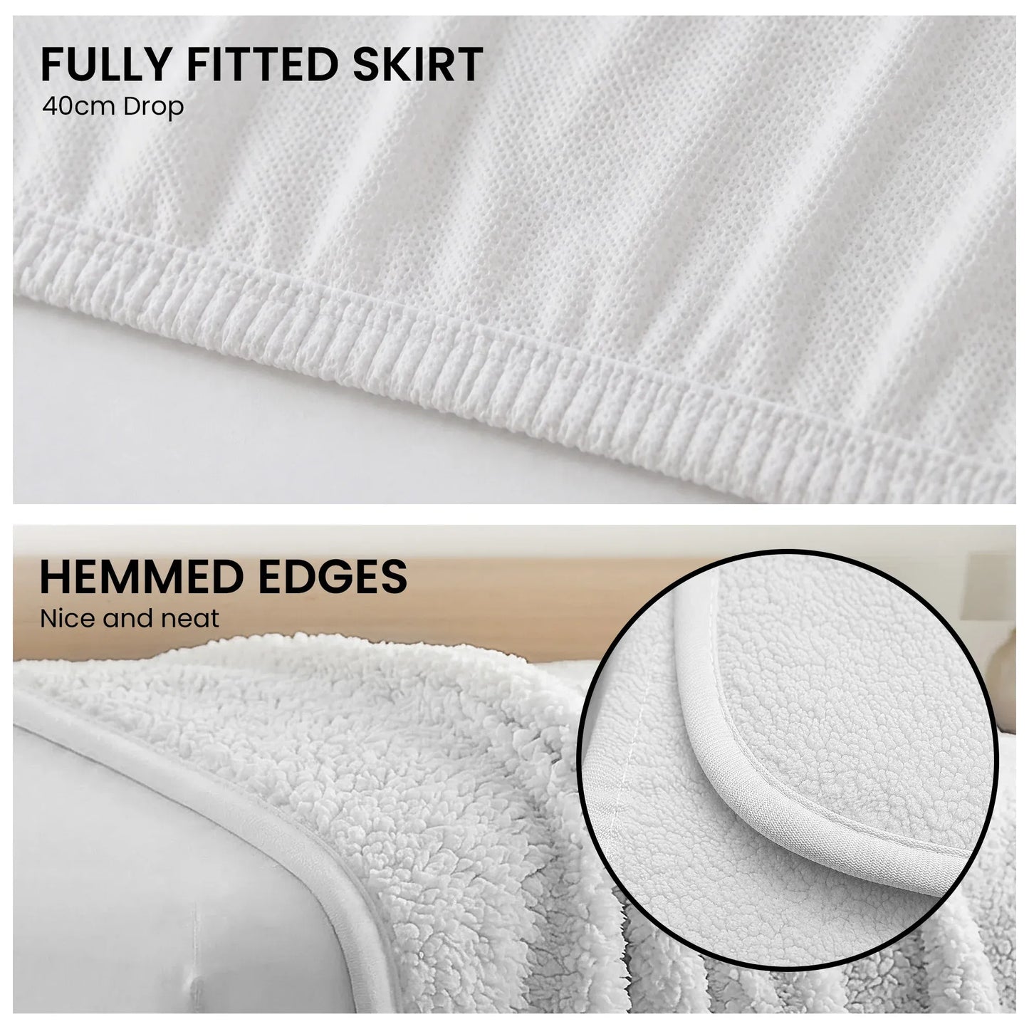Laura Hill King Electric Heated Underlay Blanket Fleecy Fabric with Timer