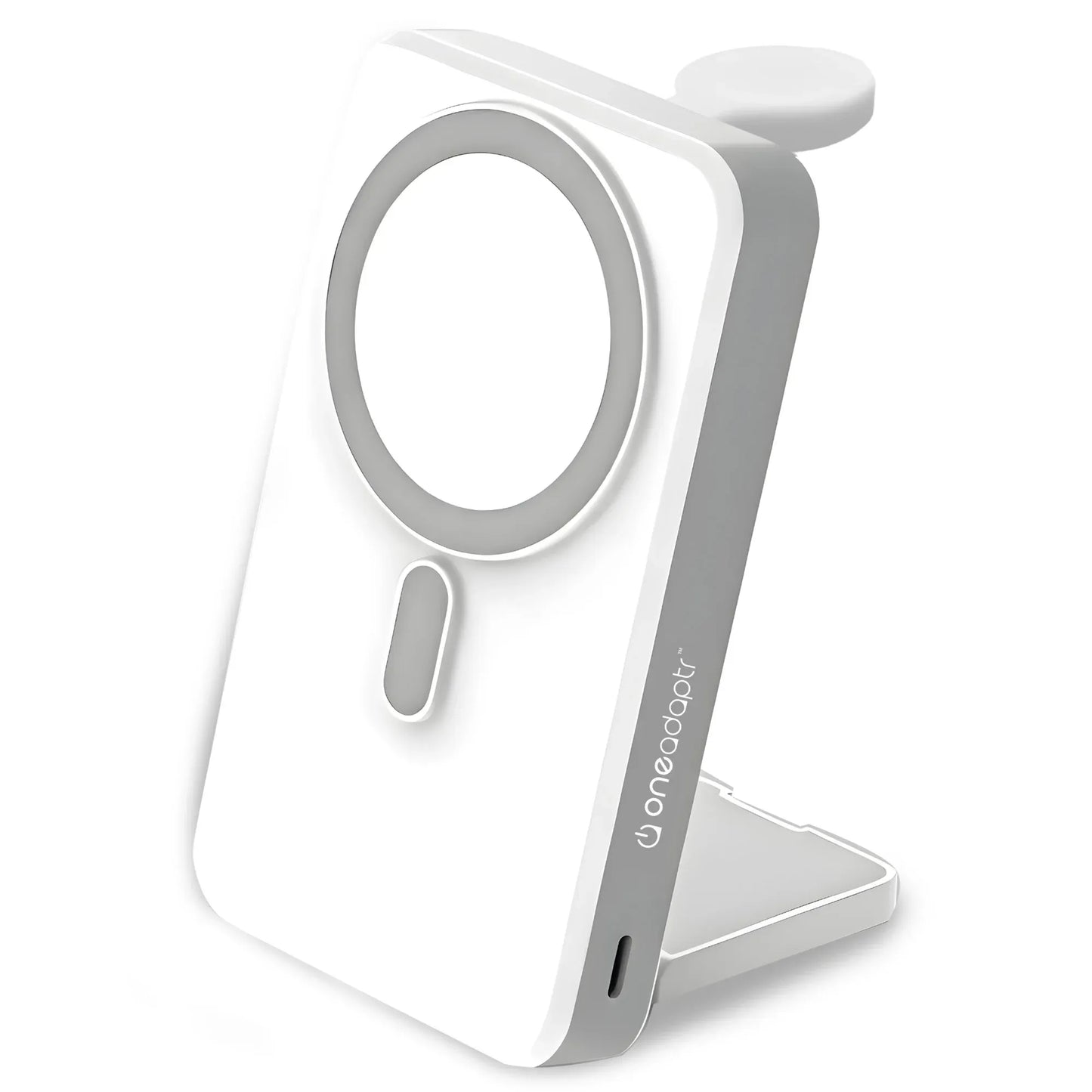 OneAdaptr OneGo White 5 in 1 MagSafe Charging Stand Power Bank