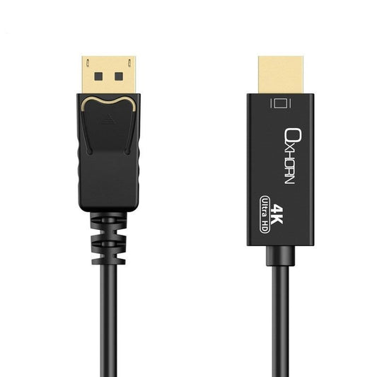 OXHORN CB-DP-HDMI-02 DisplayPort to HDMI Cable 4K, 1.8m