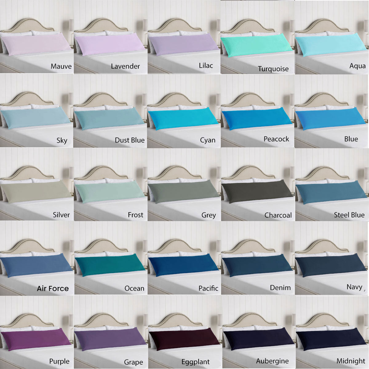 Artex 100% Cotton Body Pillowcase Eggplant