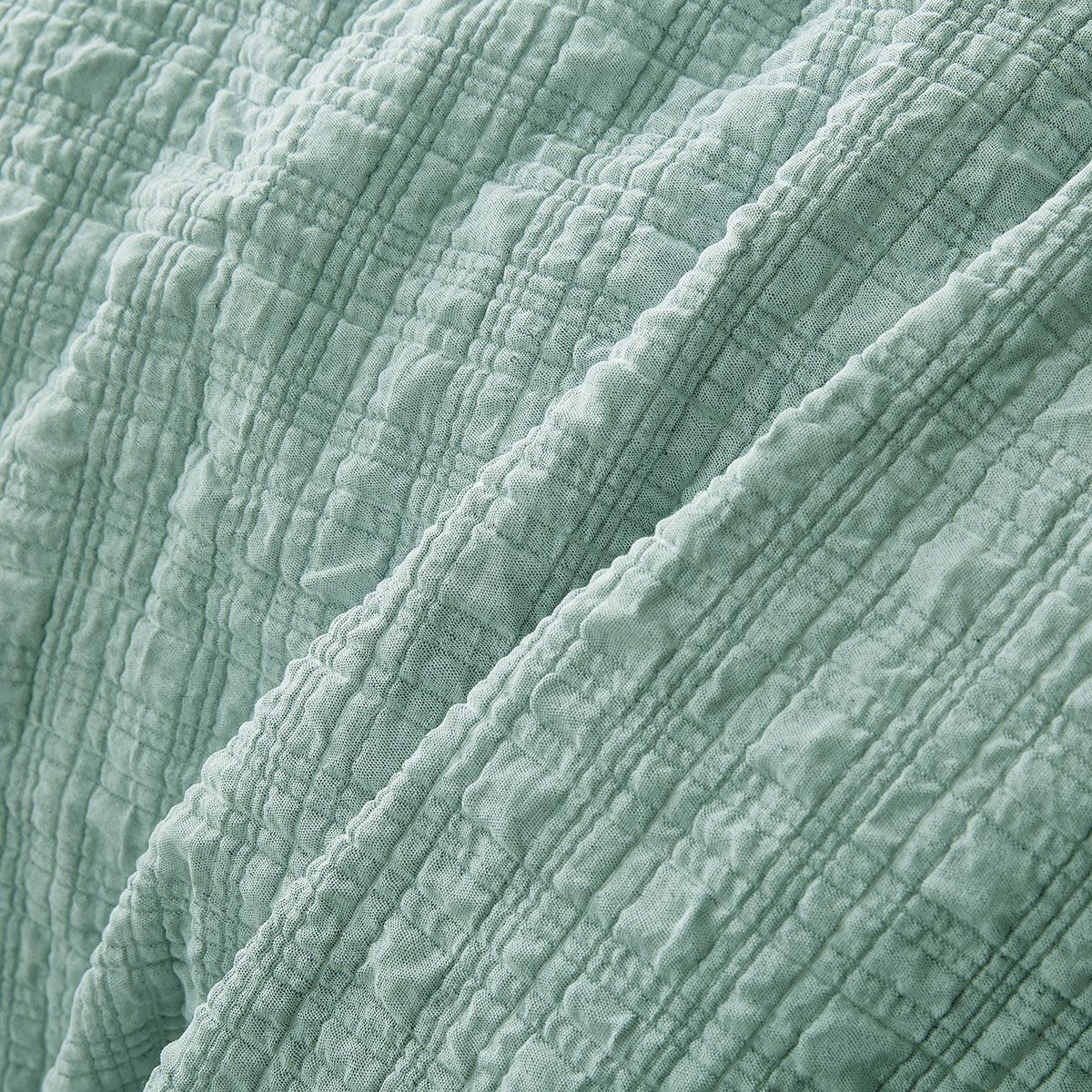 Accessorize Augusta Sage Crinkled Look Quilt Cover Set Queen