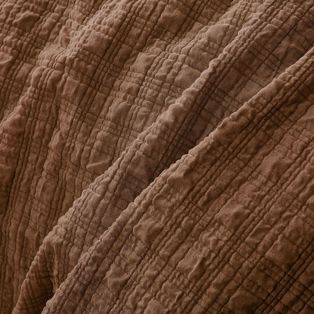 Accessorize Augusta Terracotta Crinkled Look Quilt Cover Set Single