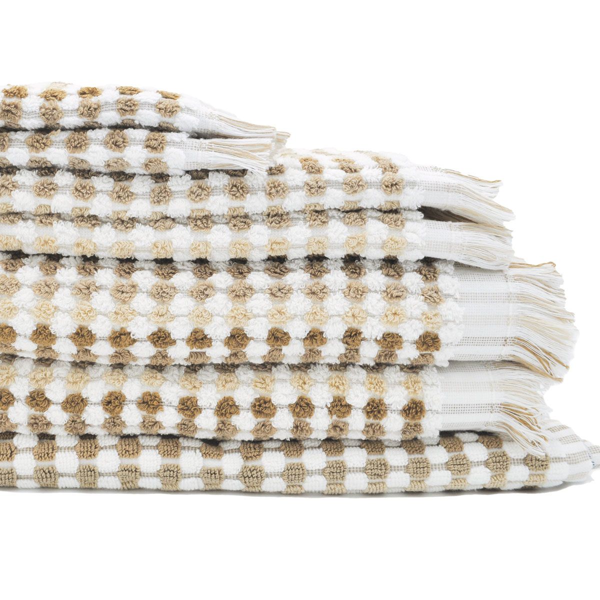 Jenny Mclean Pom Pom Cotton Set of 7 Towel Set Natural Tones