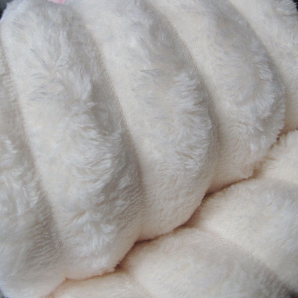 Harper Supremely Soft Fleece Extra Large Throw / Single Sized Blanket 200 x 150 cm Ivory