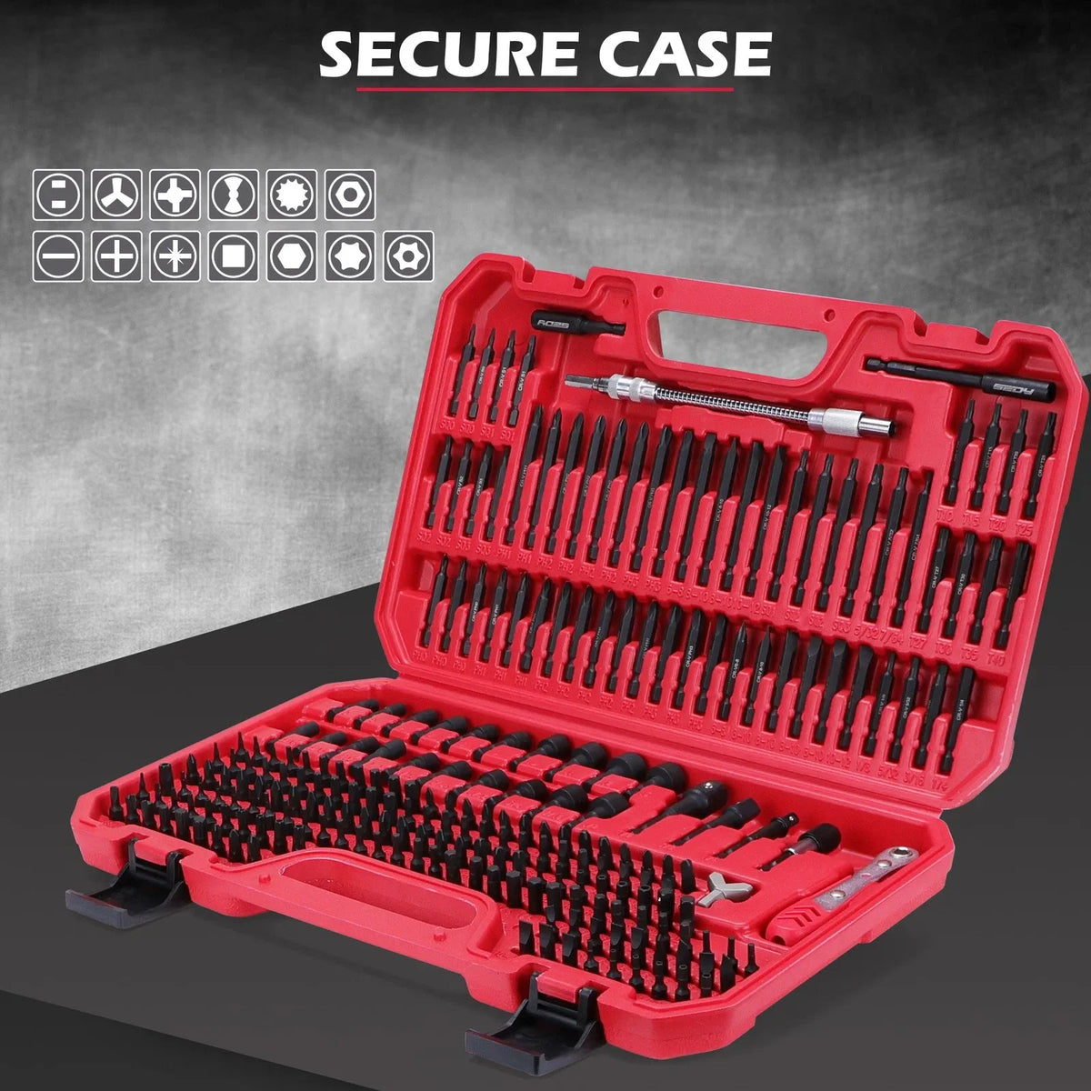 SEDY 235PC Screwdriver Bit Set Ratchet Handle Holders Security Bits Nut Drivers