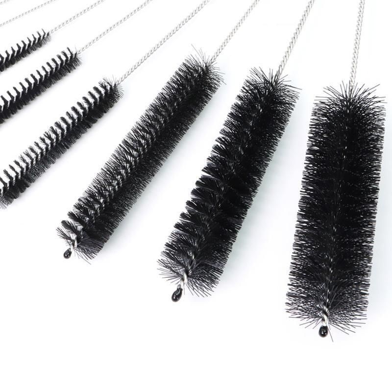 10Pcs Nylon Straw Brush Cleaner Bottle Tube Pipe Small Long Cleaning - White