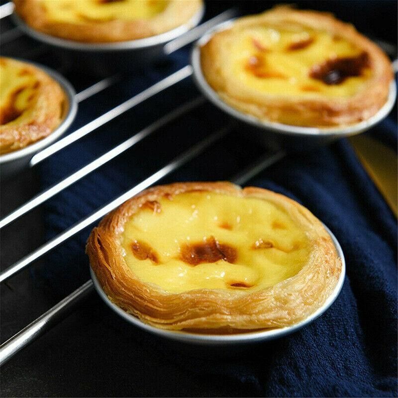 20Pcs Aluminium Egg Tart Moulds Mini Baking Cups for Pudding Tarts Cakes
