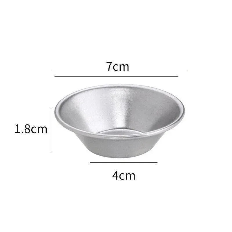 20Pcs Aluminium Egg Tart Moulds Mini Baking Cups for Pudding Tarts Cakes
