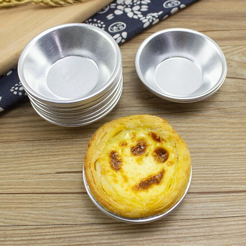 20Pcs Aluminium Egg Tart Moulds Mini Baking Cups for Pudding Tarts Cakes