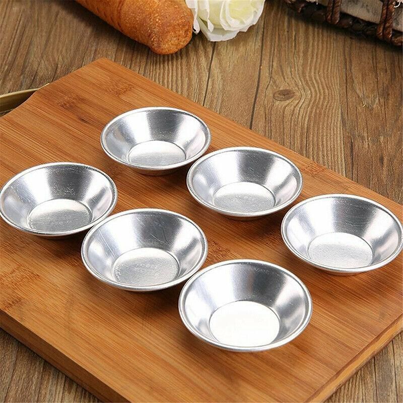 20Pcs Aluminium Egg Tart Moulds Mini Baking Cups for Pudding Tarts Cakes