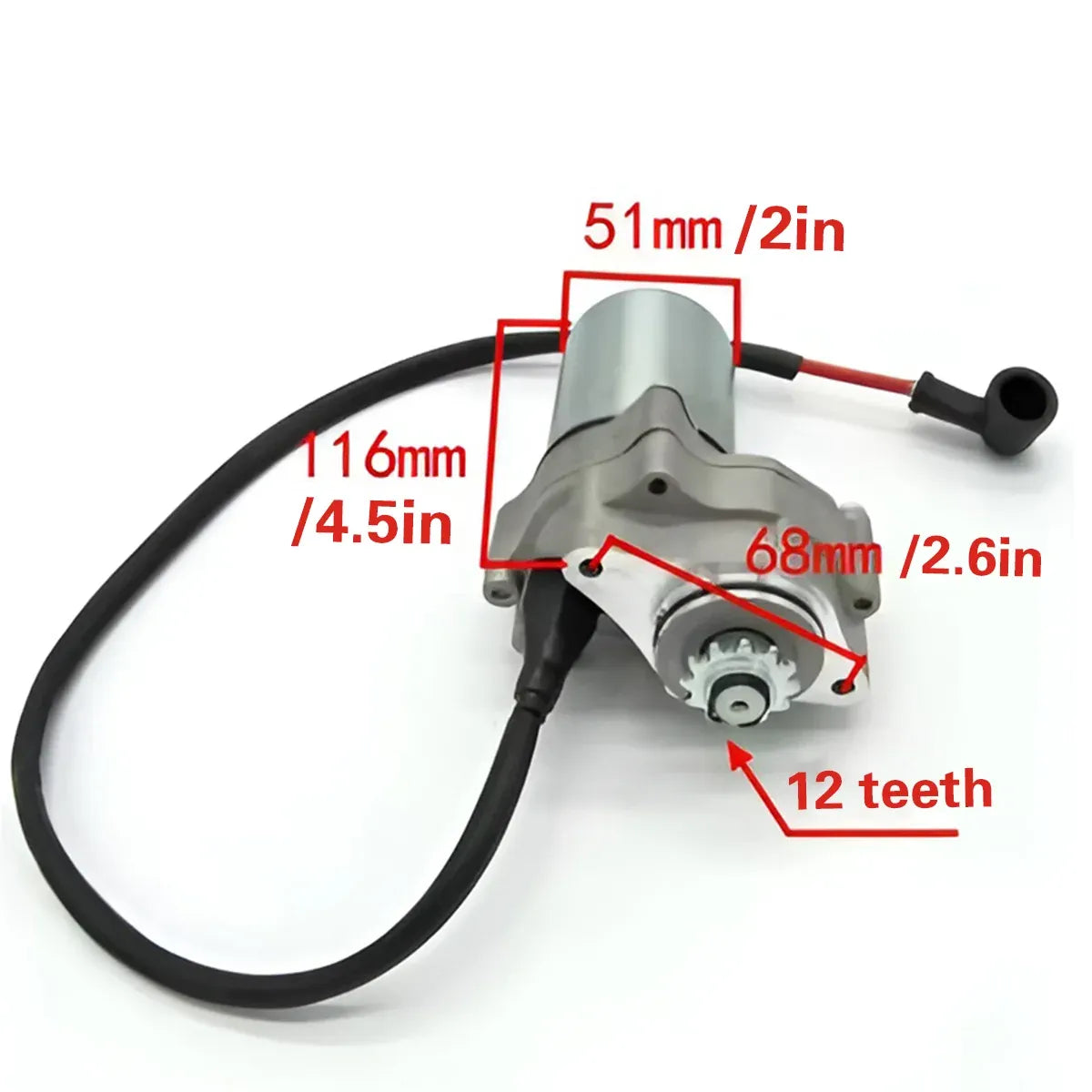 Motorcycle Electric Starter Motor 50CC-110CC Dirt Bike ATV Scooter Replacement