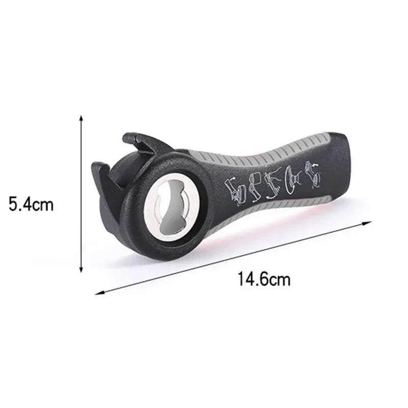Multi 5 In 1 Manual Cap Kitchen Tool Jar Twist Off Lid Bottle Can Opener Gadget - Grey