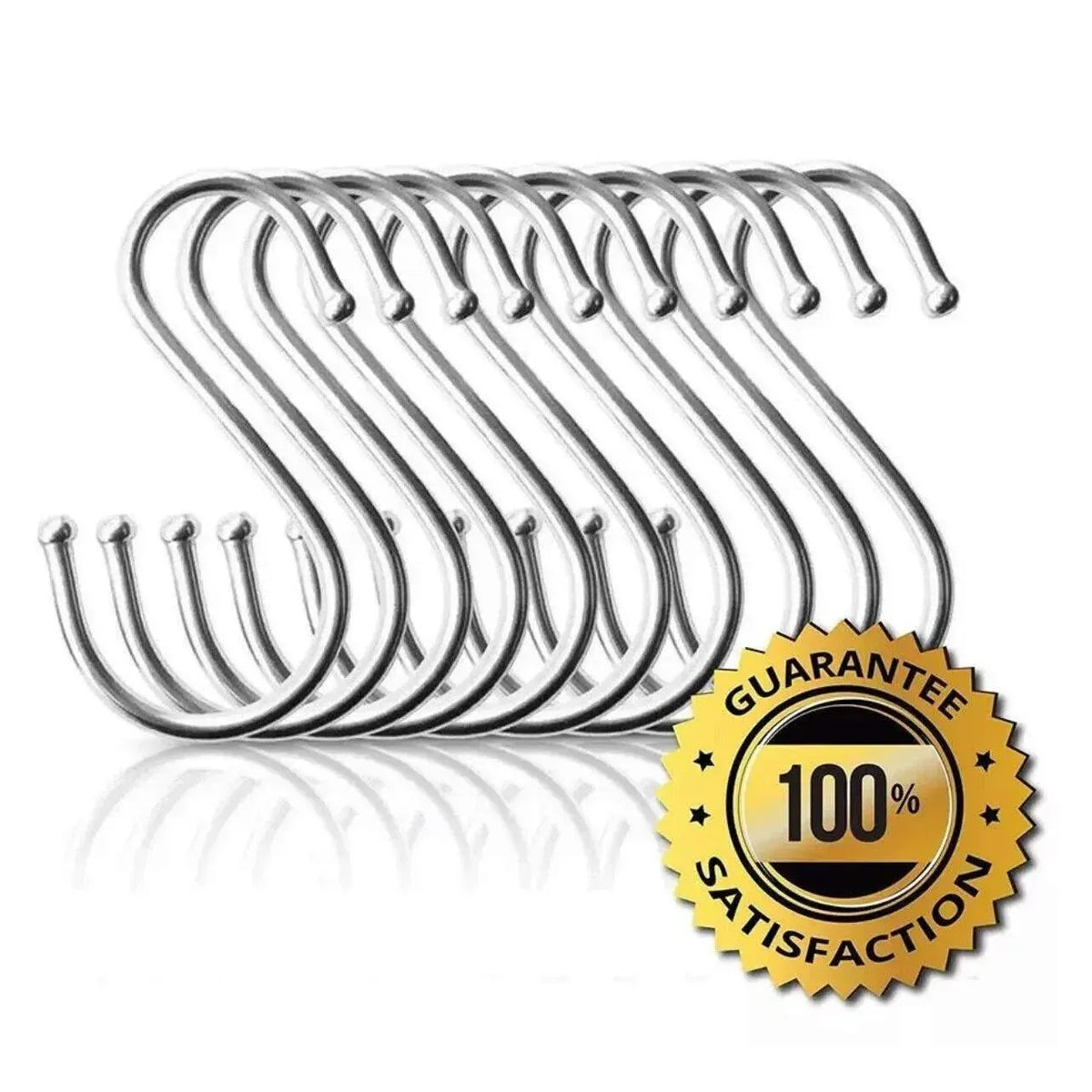 7cm Stainless Steel S Shape Hooks Kitchen Hanger Rack Clothes Hanging Plant Holders - 5PCS