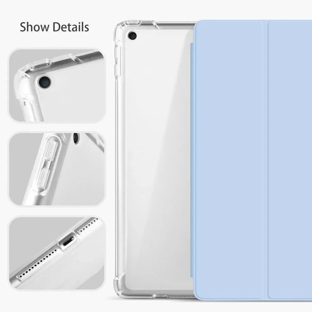 Shockproof Silicone iPad Air 4 Cover with Pencil Slot and Smart Wake - Black