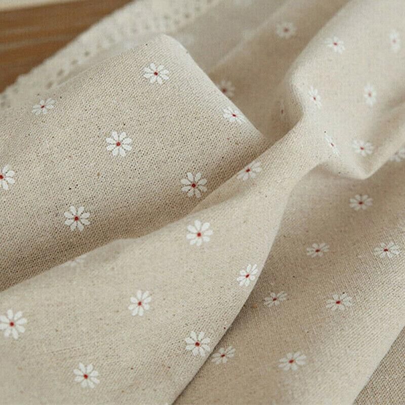Floral Tablecloth with Lace Edge Cotton Linen Cover for Dining Table Square Rectangle - 90*90CM