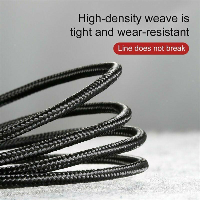 Red+Black Baseus USB to Type C Charger Cable 3A Fast Charging for Huawei - 1M 2PCS