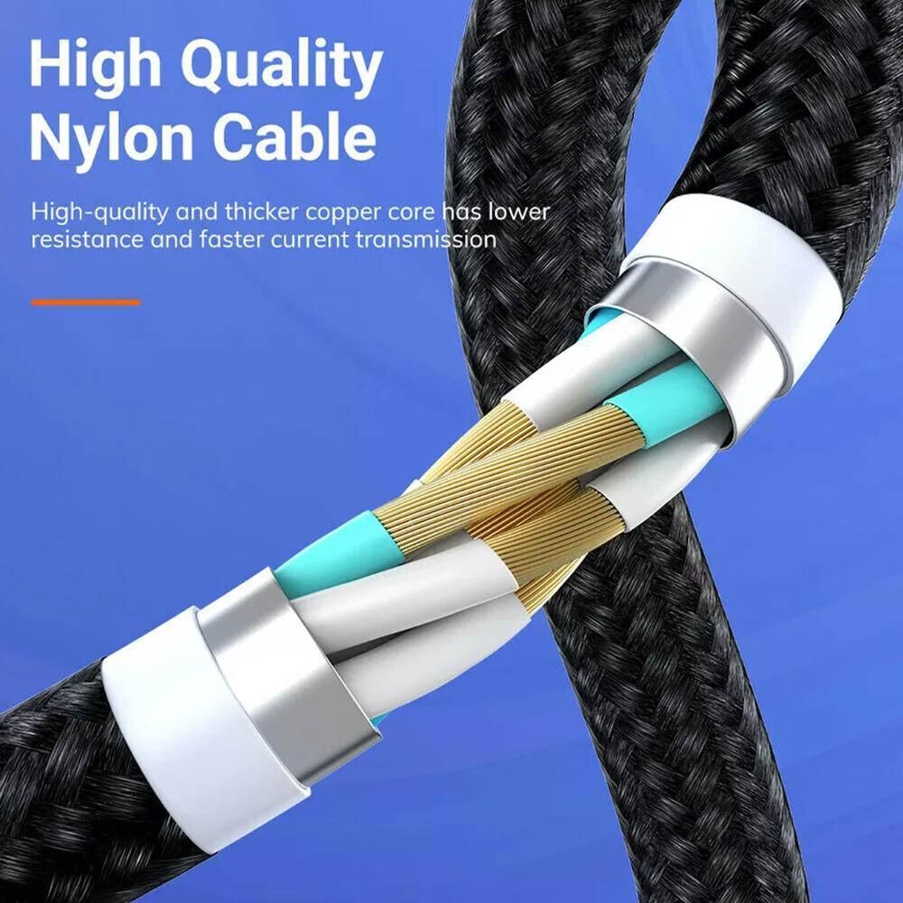 540 Degree Rotating Magnetic Charging Cable USB Data Cord for iPhone 1m 2m 3m - 3m