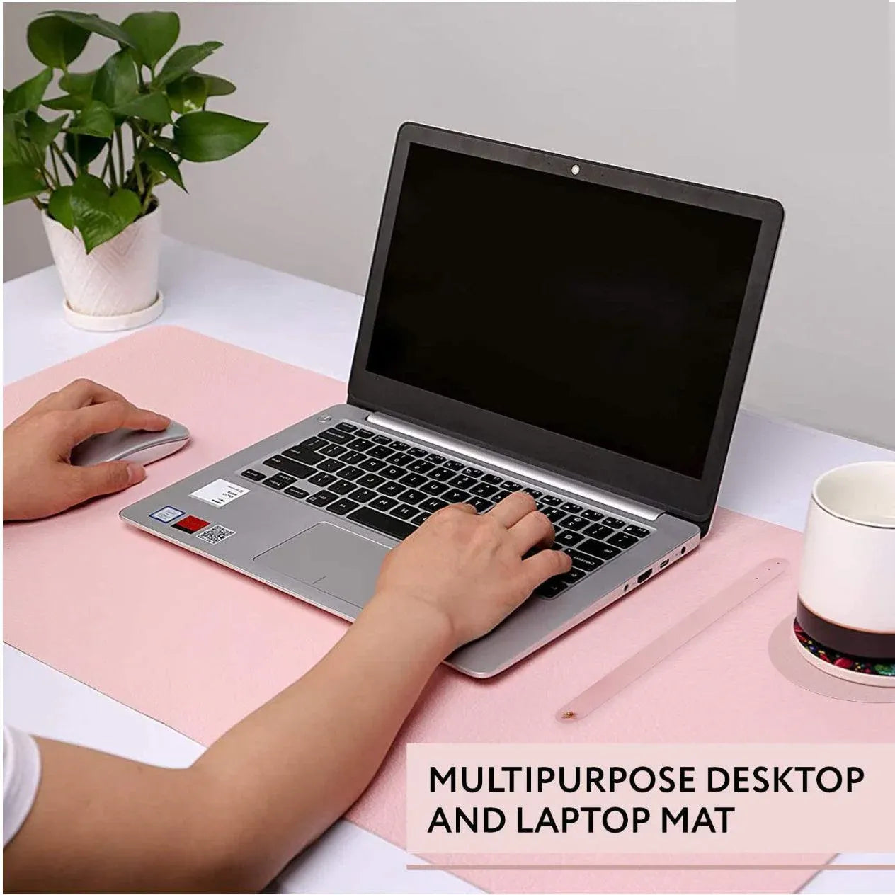 Large Leather Gaming Mouse Pad Waterproof Desk Keyboard Mat 120 x 60cm - Light Green
