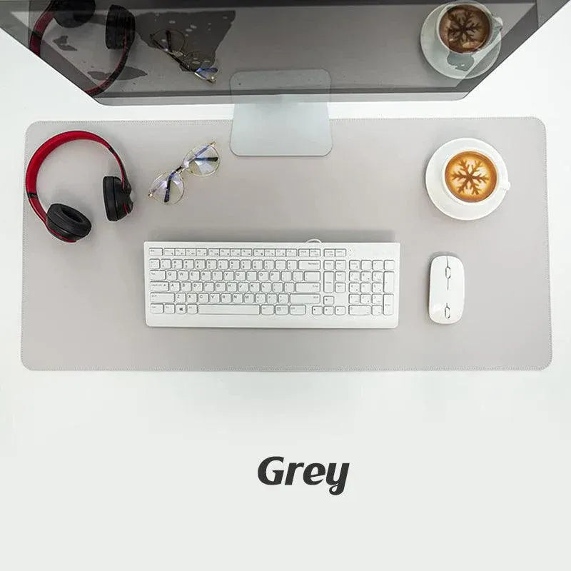 Large Leather Gaming Mouse Pad Waterproof Desk Keyboard Mat 120 x 60cm - Light Green
