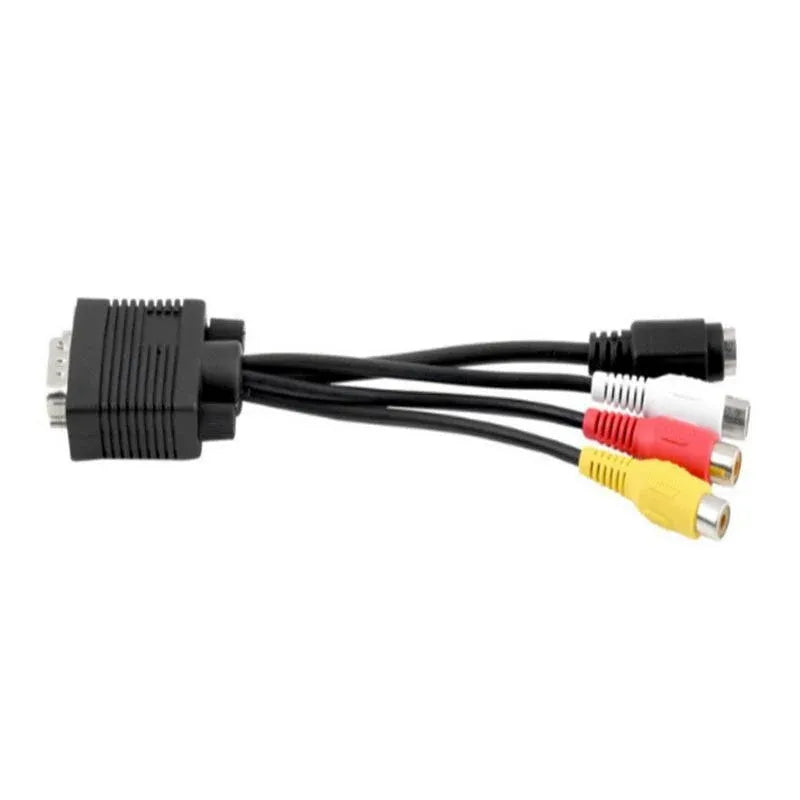 High-Quality PC VGA to S-Video 3RCA TV Converter Cable - Seamless Video Adapter Solution